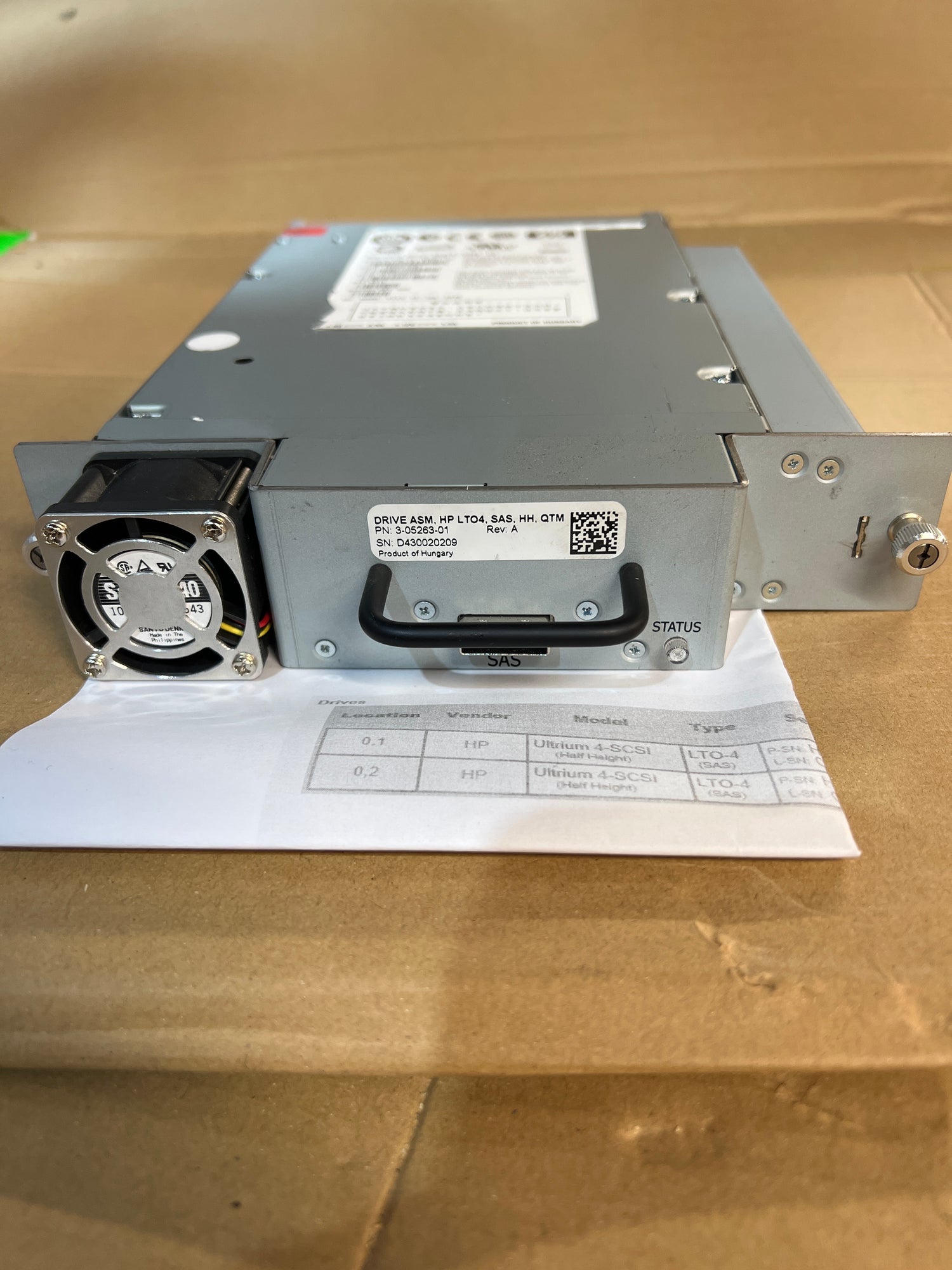 Quantum LSC1S-UTDM-L4HA 3-05263-01 LTO4 HH SAS Tape Drive Module for i40, i80 Interface SAS MPN LSC1SUTDML4HA Model 3-05263-01 2nd :: Alt () Other //