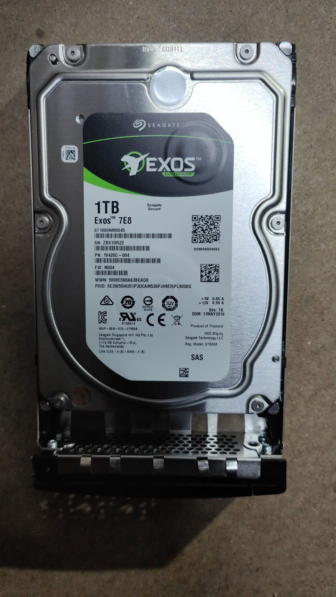 HP Q8D73A nimble storage 1TB 7.2K 6Gb/s 3.5" SAS HDD 2nd :SP-HDD-1TB: Alt () Other /CS HF AF/ ST1000NM0045
