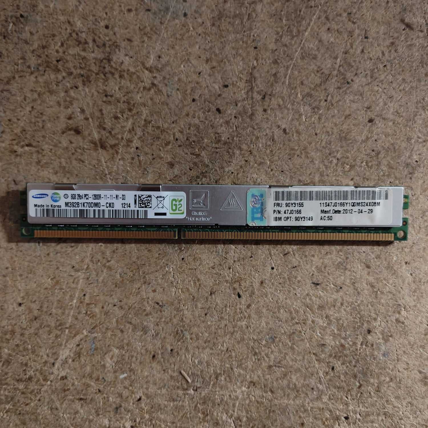 IBM 8GB 2Rx4 PC3-12800R VLP ECC Registered DIMM 90Y3155 2nd :90Y3155 IBM 8GB 2Rx4 PC3-12800R VLP ECC Registered DIMM 90Y3155 : Alt () Other //