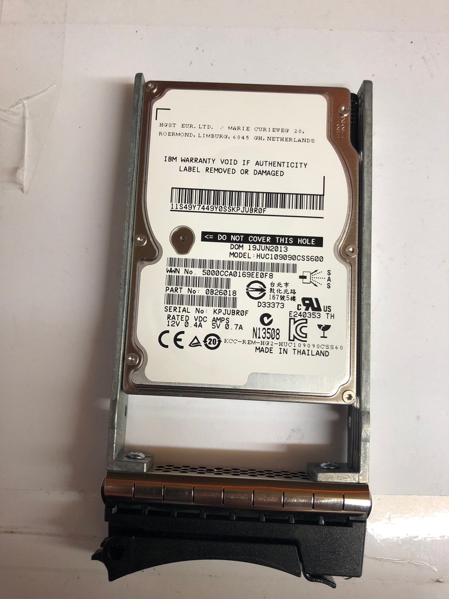 IBM 900GB 10K 6GB SAS 2.5 Hard Disk Drive 00W1240 00W1239 DS3524 PN:00W1236 2nd :00W1240: Alt () Other /ST900MM0006 9WH066-039 /