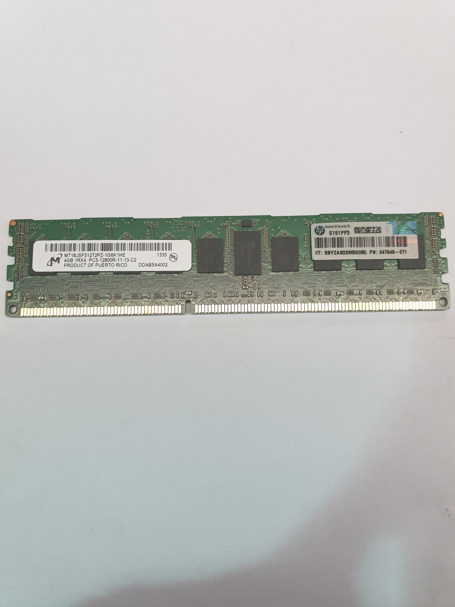 HP 4GB 647895-B21 1600MHZ PC3-12800 2nd :647895-B21: Alt 647648-071 Alt (664689-001) Other //