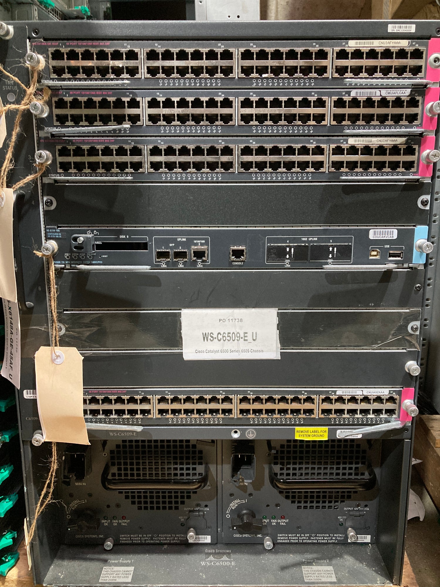 Cisco Catalyst 6500 Series 6509 Enhanced Chassis Switch PN:WS-C6509-E 2nd :WS-C6509-E: Alt () Other //