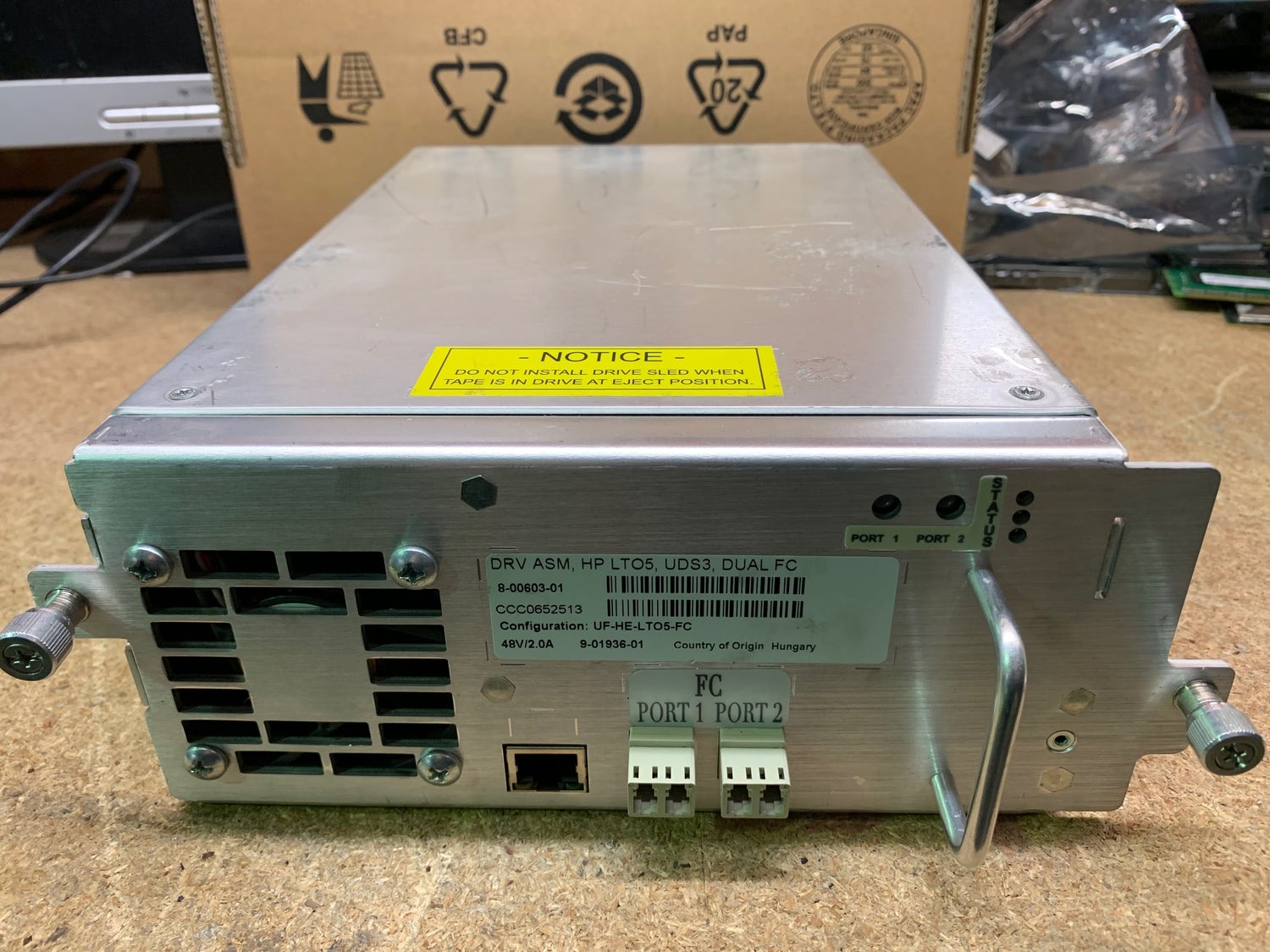 Quantum Ultrium-5 8GB FC LTO-5 1.5 3TB TAPE DRIVE 8-00603-01 2nd :8-00603-01: Alt () Other //