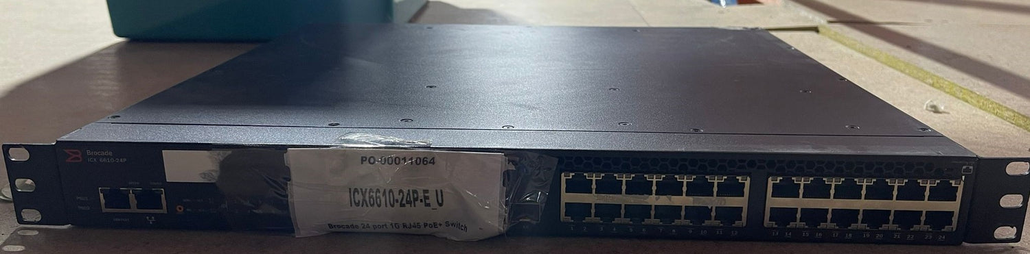 Brocade 24 port 1G RJ45 PoE+ plus 8 x 1G SFPP Ports Switch 2nd :ICX6610-24P-E: Alt