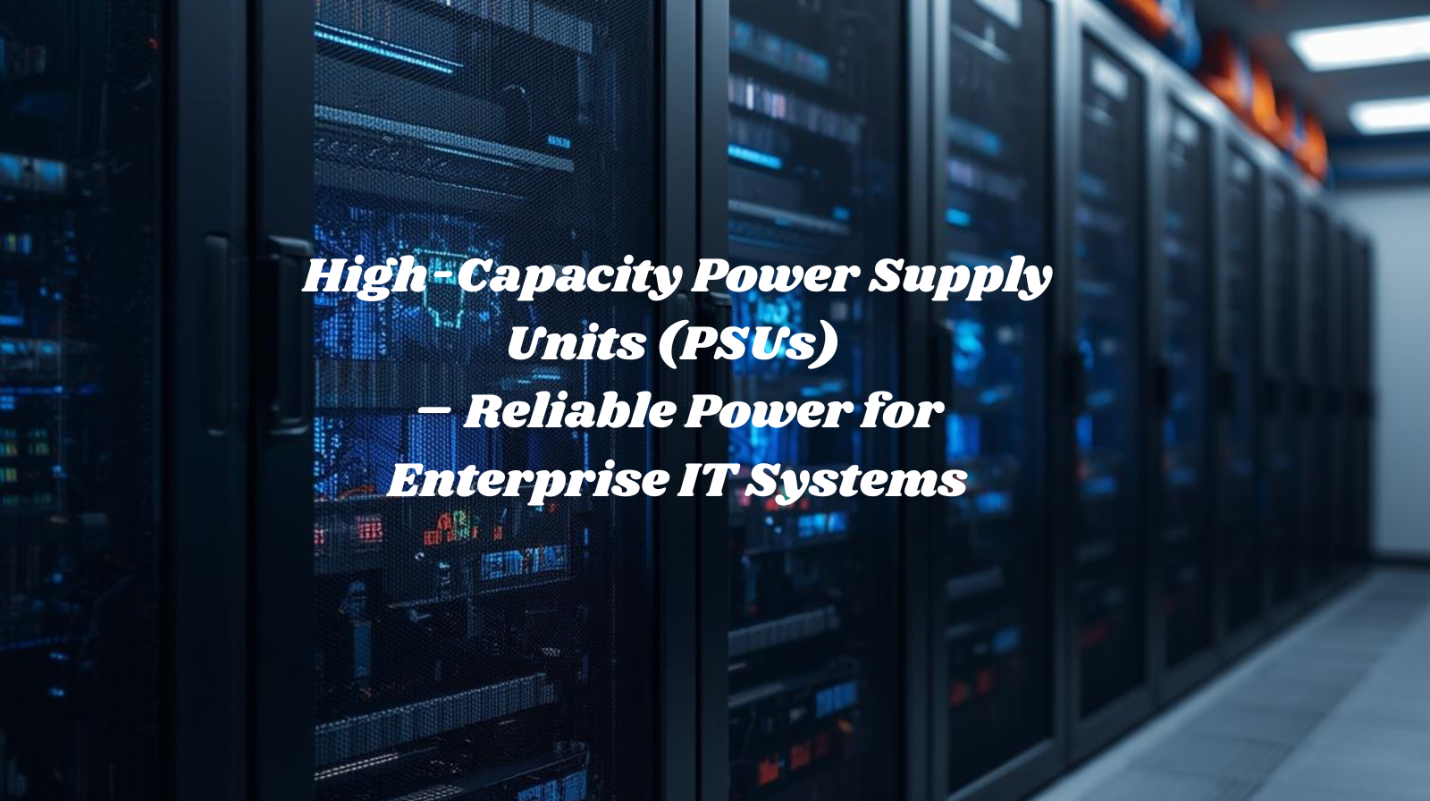 High-Capacity Power Supply Units (PSUs) – Reliable Power for Enterprise IT Systems