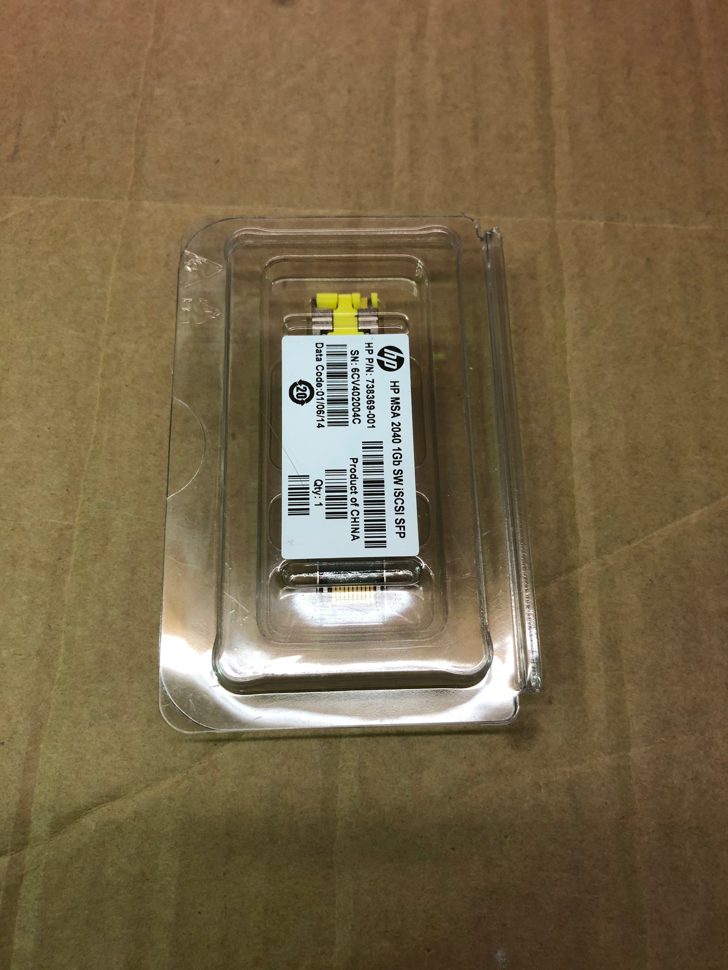 HP 738369-B21  MSA 2040 1GB SW iSCSI SFP Transceiver 738369-001 2nd :: Alt () Other //