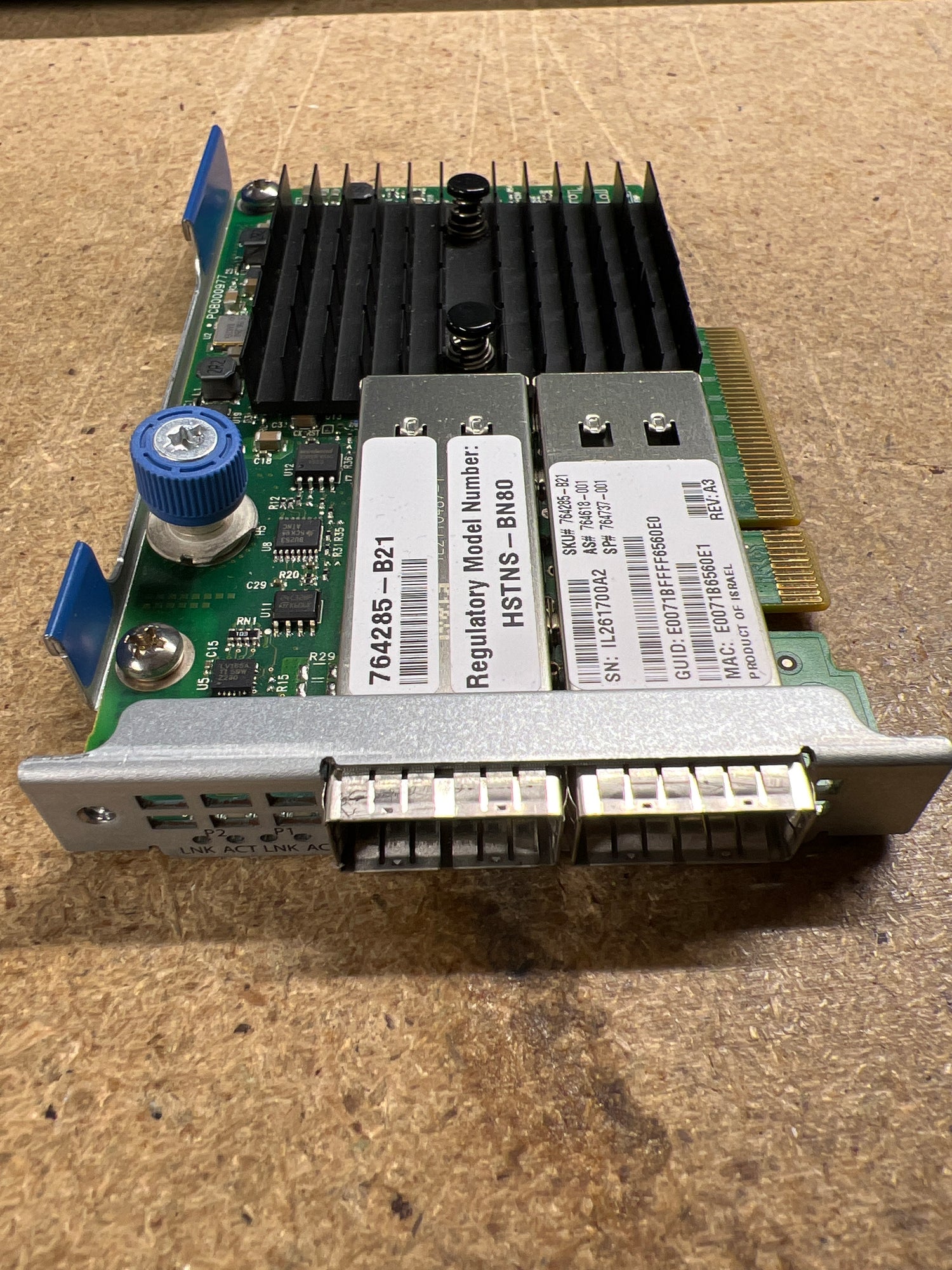 HPE Infiniband 10GB/40GB 2 Port 544+FLR-QSFP Adapter PN: 764285-B21 2nd :764818-001: Alt () Other /764737-001/