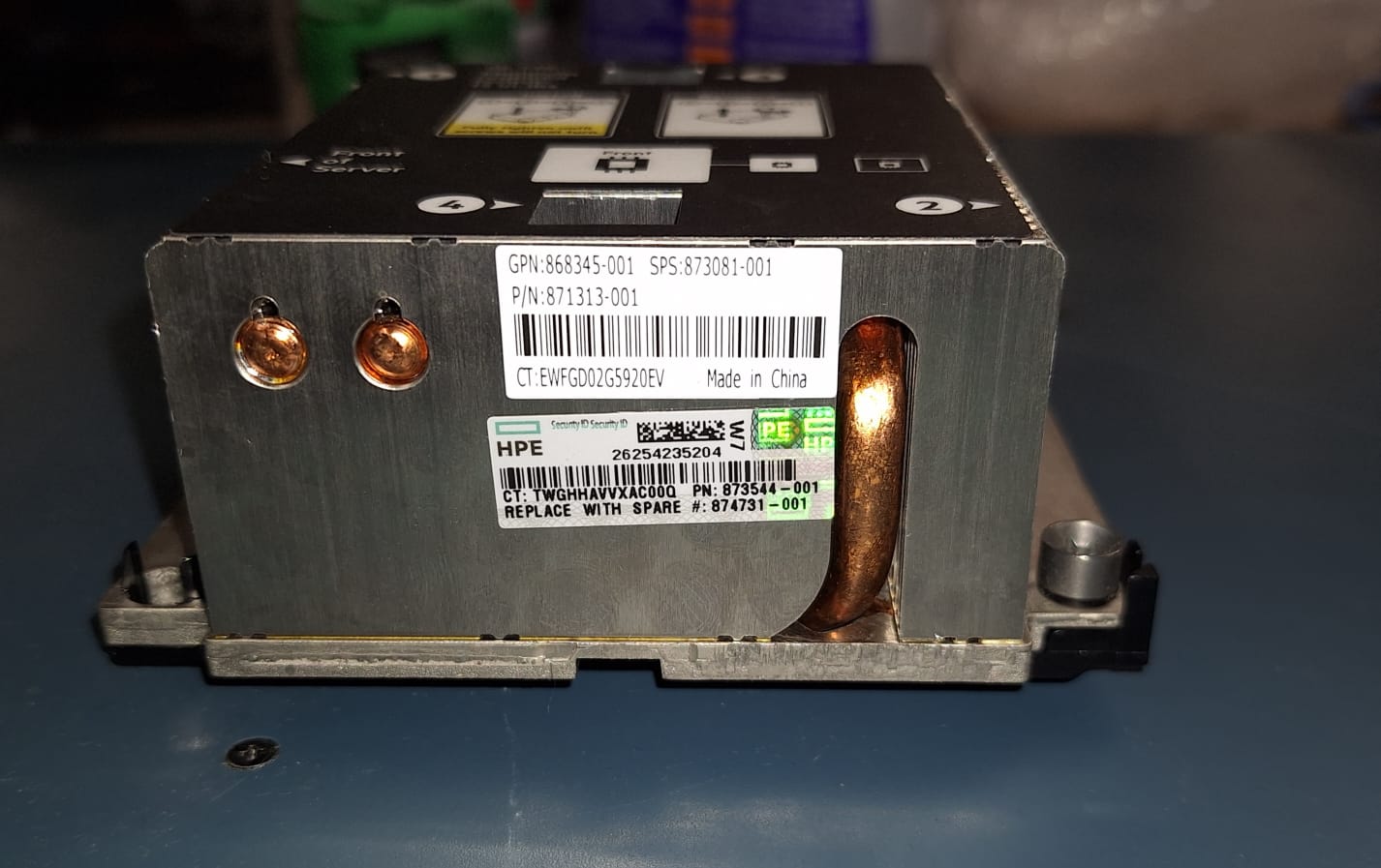 873081-001 HPE Synergy 480 Gen10 Front CPU Heatsink 2nd :: Alt () Other //
