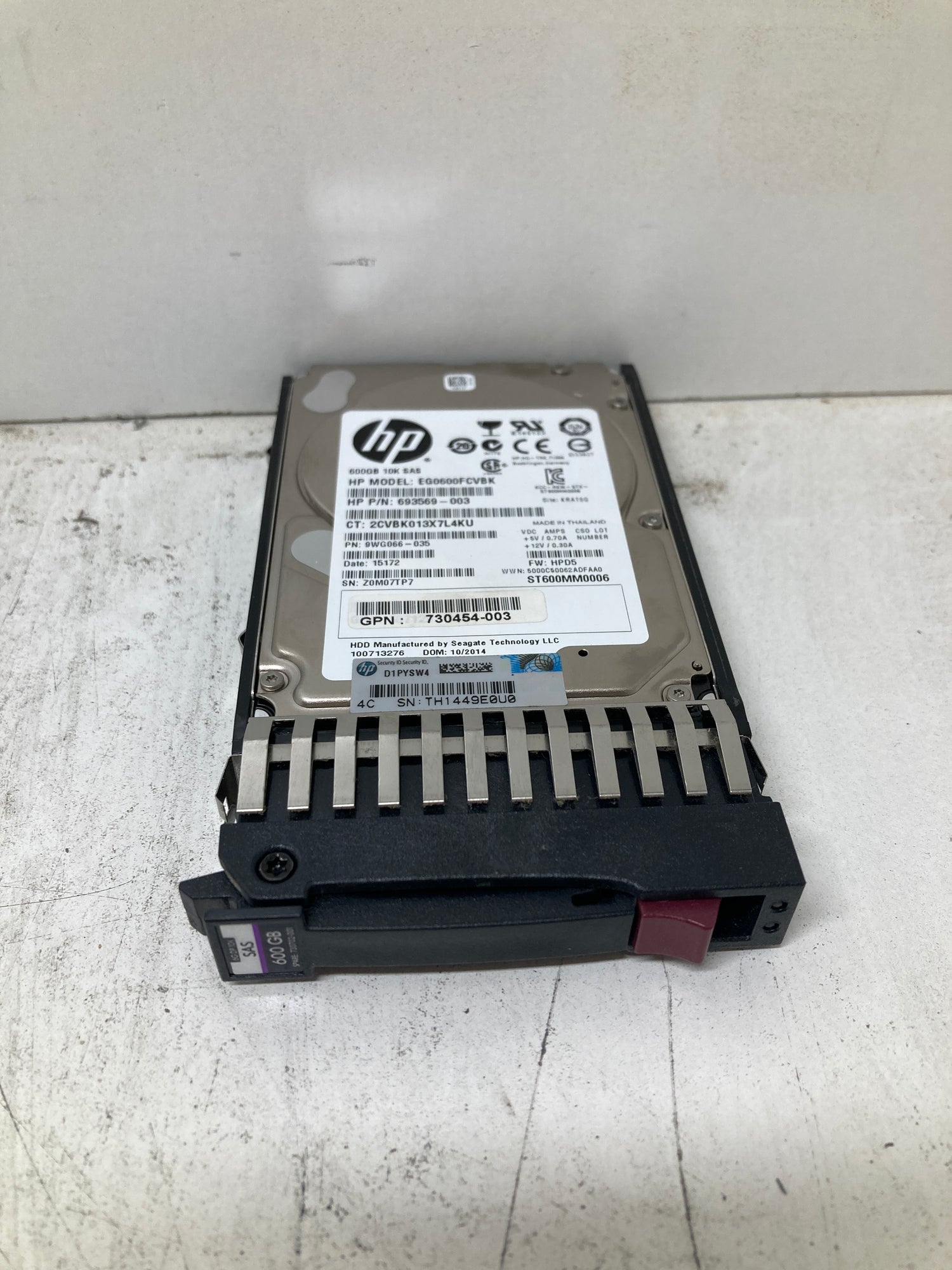 HP C8S58A 600GB 10K SAS 6G 2.5inch Hard Disk Drive 730702-001 2nd :730702-001: Alt () Other /730454-003 693569-003/