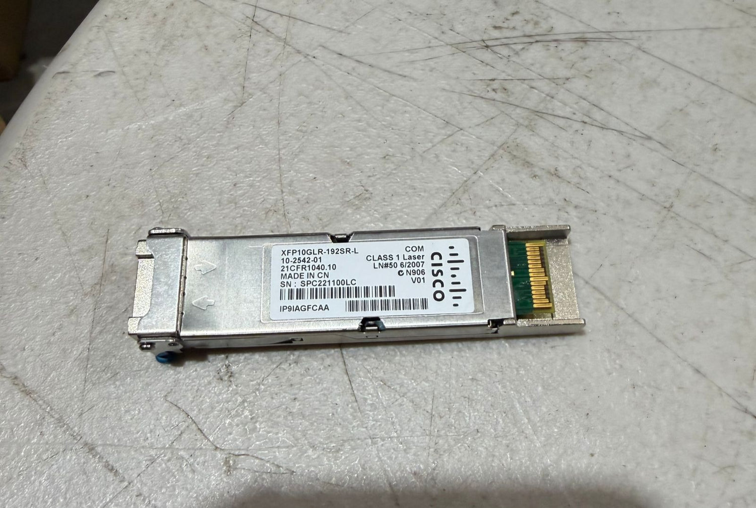 Cisco Class1 21CFR1040.10 Single-mode fiber Intermediate Reach  10-1966-01 PN:SFP-OC3-IR1 2nd :SFP-OC3-IR1: Alt () Other //