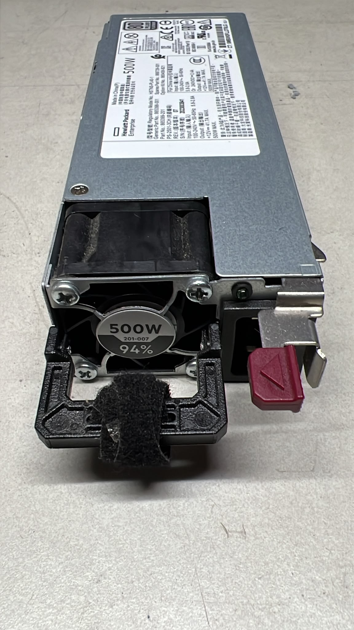 865398-001 HPE 500 Watt Flexible Slot Platinum hot-plug low Halogen power supply kit 2nd :: Alt () Other //