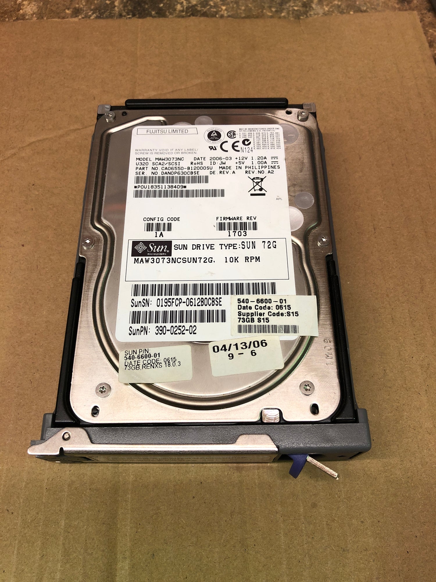Sun Seagate 72 Gb U320 10K SCSI Hard Disk Drive540-6600 2nd :540-6600: Alt () Other //