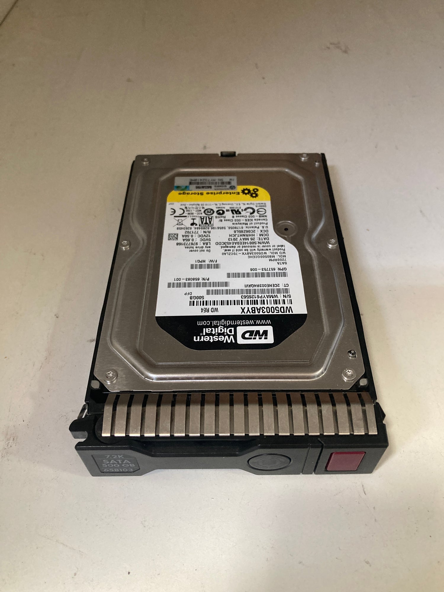 HP 500GB 6G SATA 7.2K 3.5inch  3.5inch  SC Midline  MDL  Hard Disk Drive 658103-001  658083-001  658084-001 PN:658071-B21 2nd :658071-B21: Alt () Other //