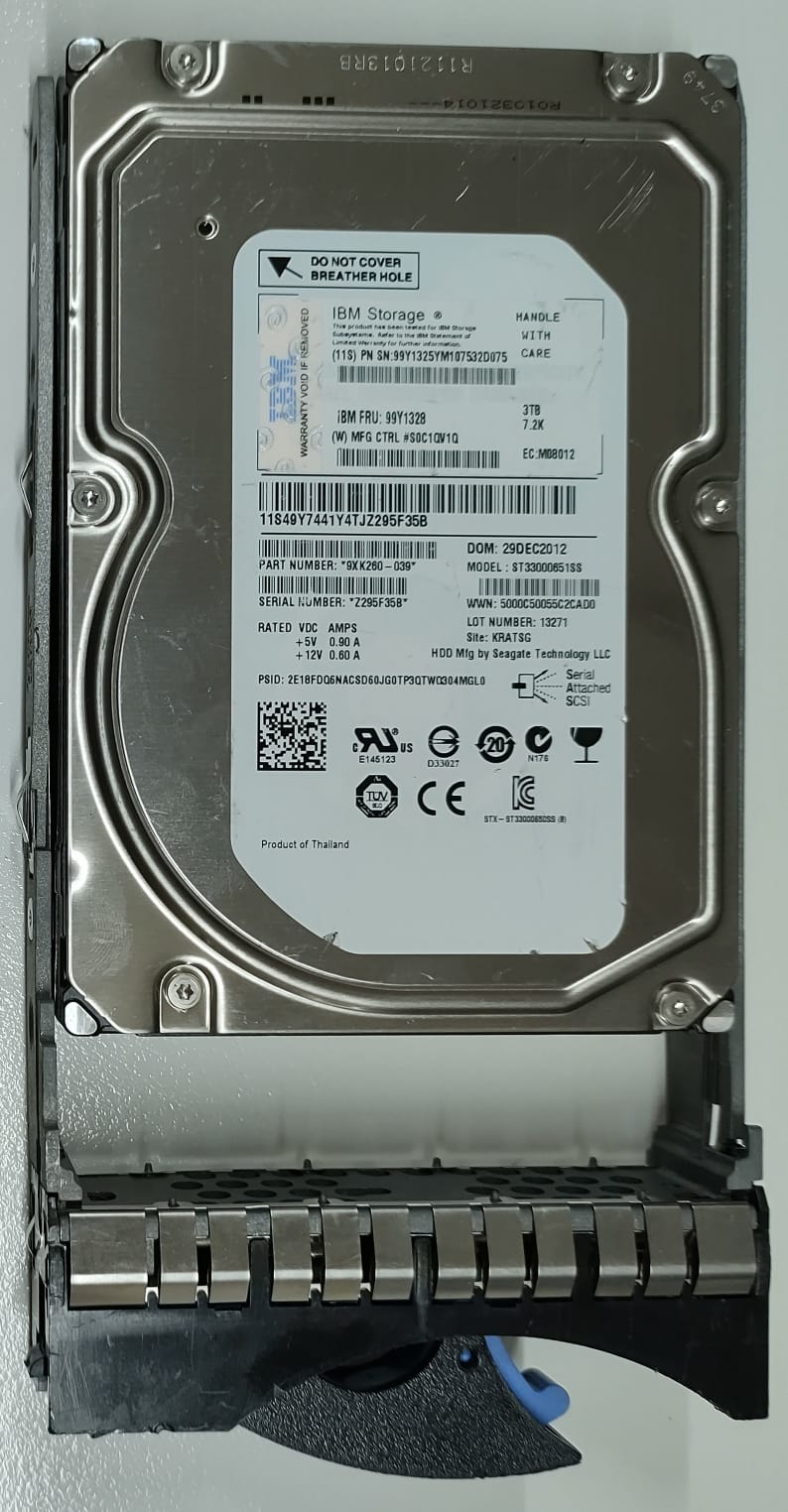 99Y1325 IBM 3TB 7.2k 6G LFF SED HDD 2nd :99Y1328, 9XK260-039: Alt () Other /ST33000651SS 9XK260-039 /