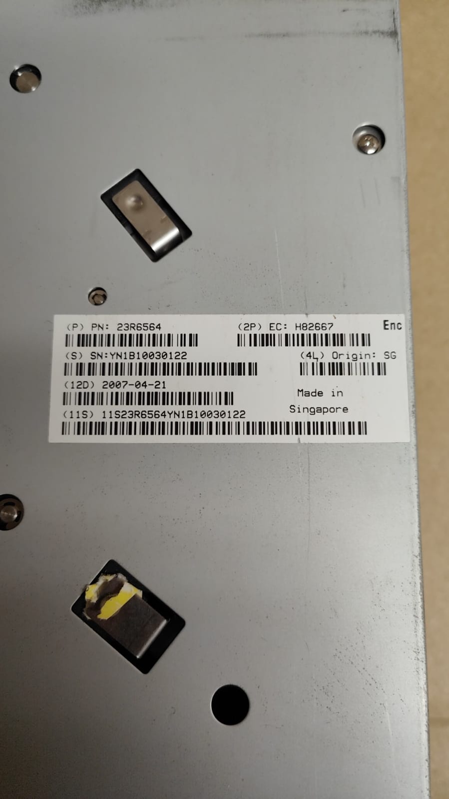 IBM TS1120 Tape Drive FC LVD 3592-E05 PN:23R6564 2nd :23R6564: Alt ( 3592 E05 23R9714 23R6564 / 95P2060 / 23R9205  ) Other //