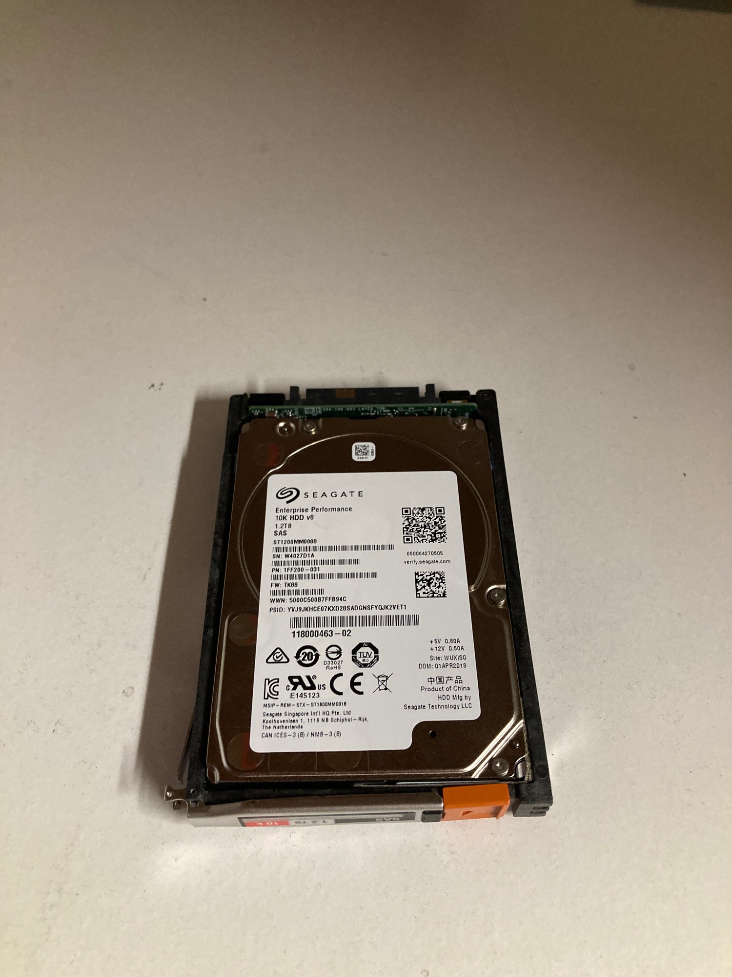 EMC 1.2TB 6G 10K SAS 2.5 Hard Disk Drive PN: 005051959 2nd :005051959: Alt () Other /ST1200MM0088 1FF200-031/