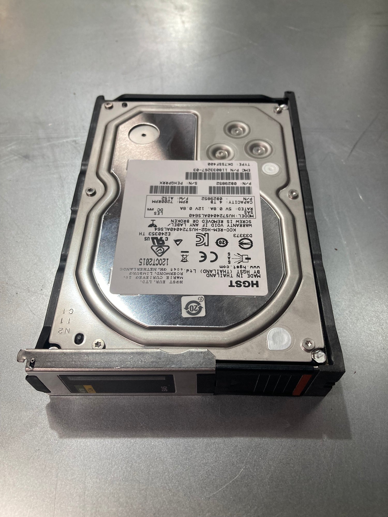 005051358 EMC HARD DRIVE 4TB 7.2K 3.5 LFF 6G SAS 2nd :: Alt (118033267-03 005051360 ) Other /HUS724040ALS640 0B29852/