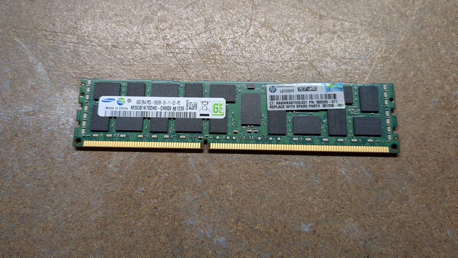 500205-071 HP 8GB RAM 500662-B21 501536-001 DDR3 2RX4 PC3-10600R
